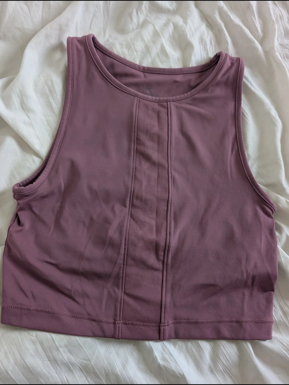 Nike Mauve Crop Tank Top with Center Panel